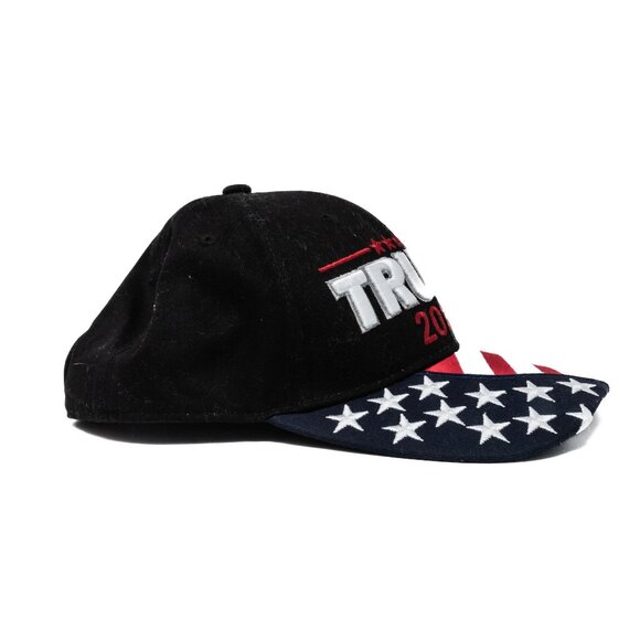 Trump 2020 American Flag Baseball Cap Adjustable Cotton Black - Picture 2 of 5